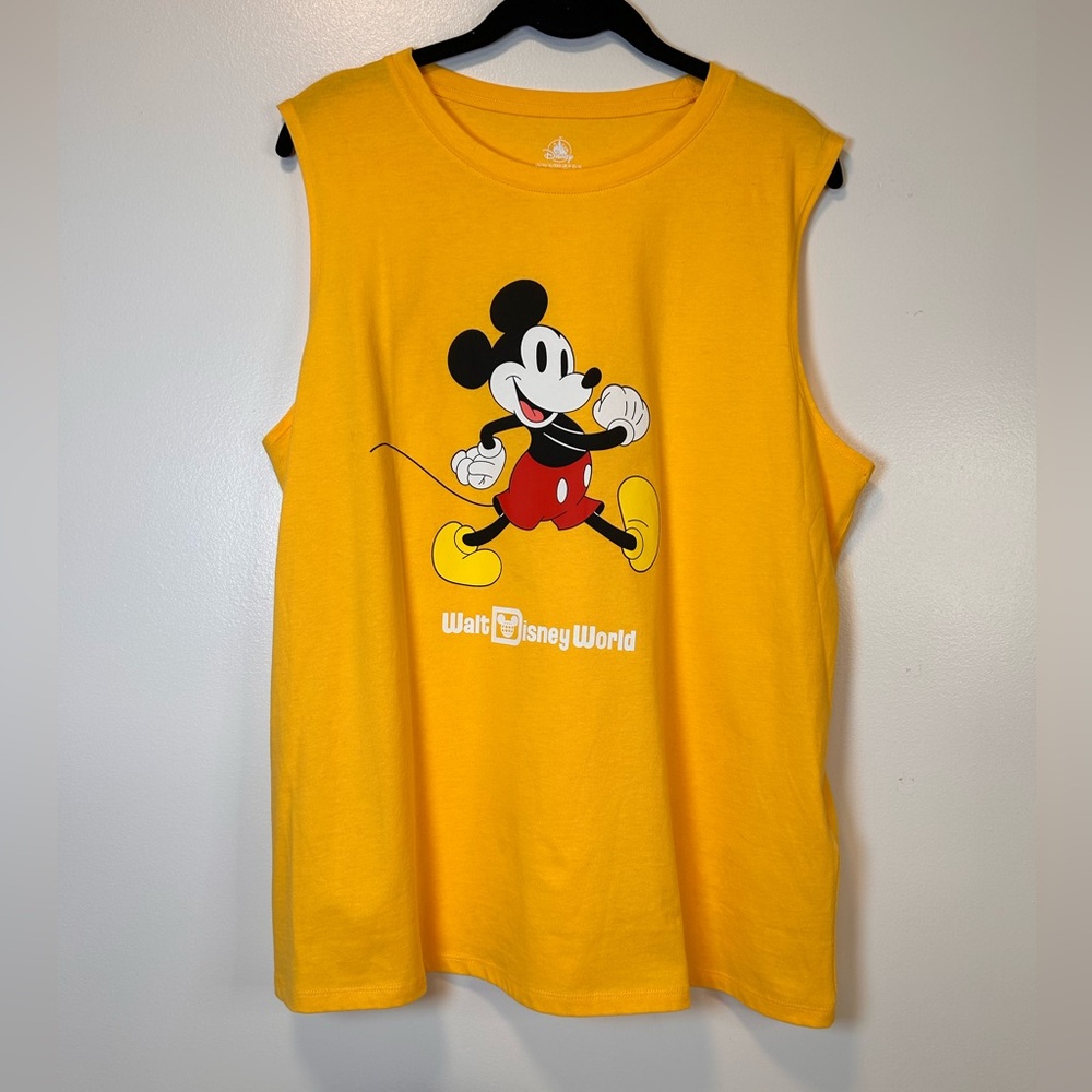 Walt Disney‎ World Yellow Mickey Mouse Tank Top Women’s Size XL